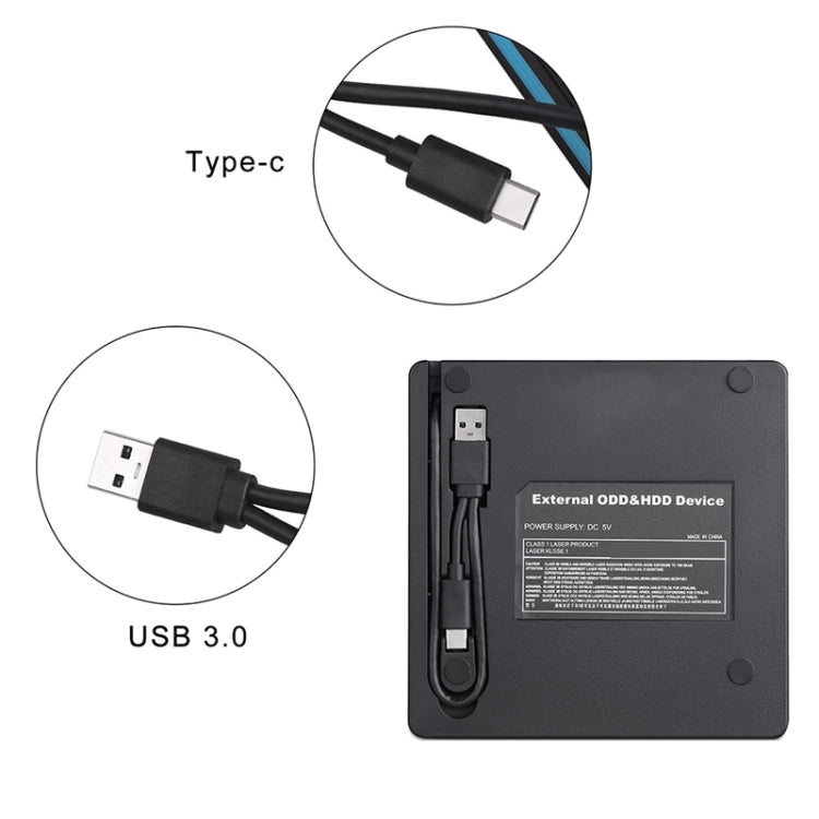 Universelles optisches Laufwerk Typ-C USB 3.0 Externes DVD/CD/VCD Brenner RW SVCD Laufwerk Player, Universelles optisches Laufwerk