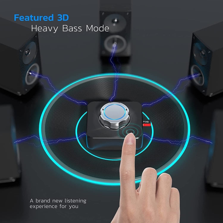 C39 Bluetooth 5.0 Empfänger RCA zu 3,5mm Kabelloser Audio-Konverter Unterstützt TF-Karte, C39