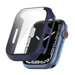 Shockproof PC Protective Case with Tempered Glass Film, For Apple Watch Series 9 / 8 / 7 45mm, For Apple Watch Series 9 / 8 / 7 41mm