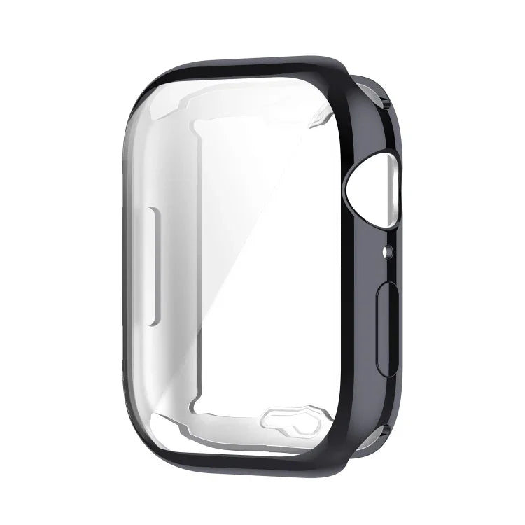 Stoßfeste TPU-Vollschutzhülle mit Schutzfolie, für Apple Watch Series 9 / 8 / 7 (45 mm) und Apple Watch Series 9 / 8 / 7 (41 mm)