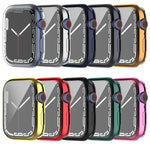 Stoßfeste TPU-Vollschutzhülle mit Schutzfolie, für Apple Watch Series 9 / 8 / 7 (45 mm) und Apple Watch Series 9 / 8 / 7 (41 mm)