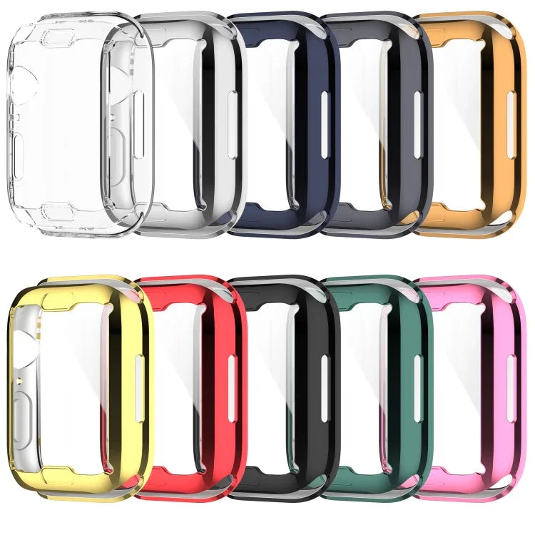 Stoßfeste TPU-Vollschutzhülle mit Schutzfolie, für Apple Watch Series 9 / 8 / 7 (45 mm) und Apple Watch Series 9 / 8 / 7 (41 mm)