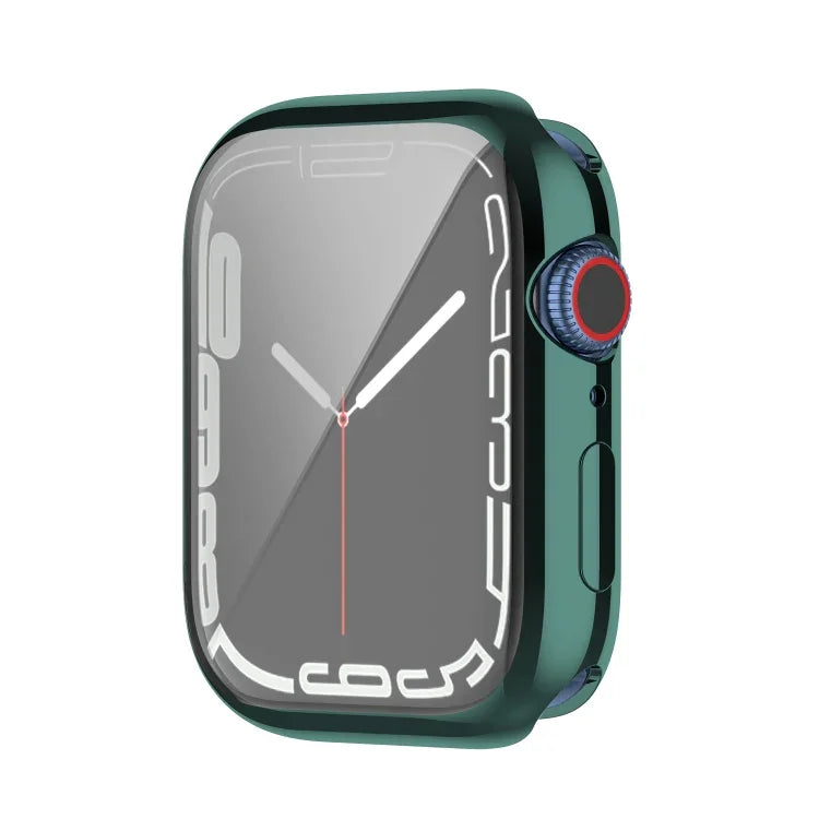 Stoßfeste TPU-Vollschutzhülle mit Schutzfolie, für Apple Watch Series 9 / 8 / 7 (45 mm) und Apple Watch Series 9 / 8 / 7 (41 mm)