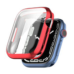 Stoßfeste TPU-Vollschutzhülle mit Schutzfolie, für Apple Watch Series 9 / 8 / 7 (45 mm) und Apple Watch Series 9 / 8 / 7 (41 mm)