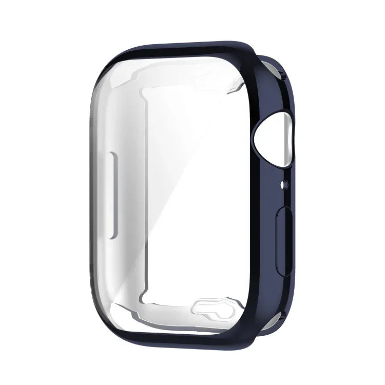 Stoßfeste TPU-Vollschutzhülle mit Schutzfolie, für Apple Watch Series 9 / 8 / 7 (45 mm) und Apple Watch Series 9 / 8 / 7 (41 mm)