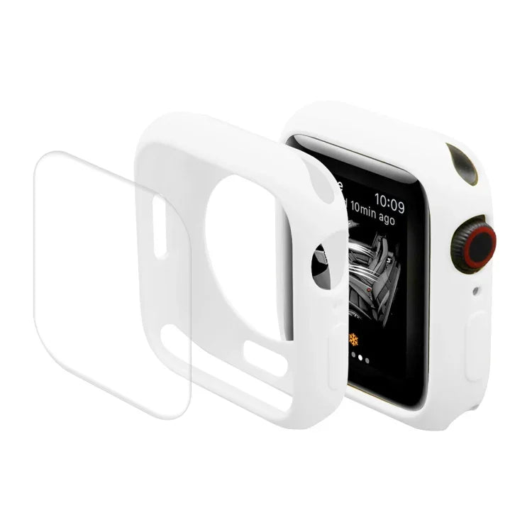 ENKAY Hat-Prince Schutzhülle aus TPU + vollflächige Displayschutzfolie aus PET für Apple Watch Series 7 41 mm