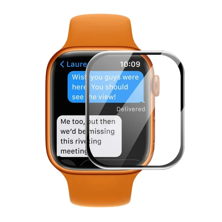 ENKAY Hat-Prince 3D Displayschutzfolie aus gehärtetem Glas mit abgerundeten Kanten für Apple Watch Series 9 / 8 / 7 (45 mm), 1 Stück, 2 Stück, 5 Stück, 10 Stück