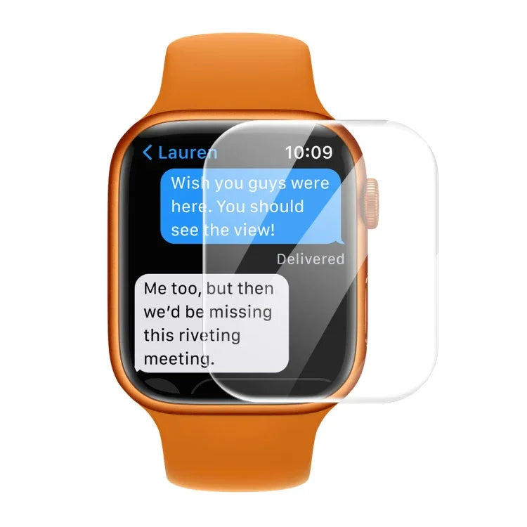 ENKAY Hat-Prince 3D Displayschutzfolie aus gehärtetem Glas mit abgerundeten Kanten für Apple Watch Series 9 / 8 / 7 (45 mm), 1 Stück, 2 Stück, 5 Stück, 10 Stück