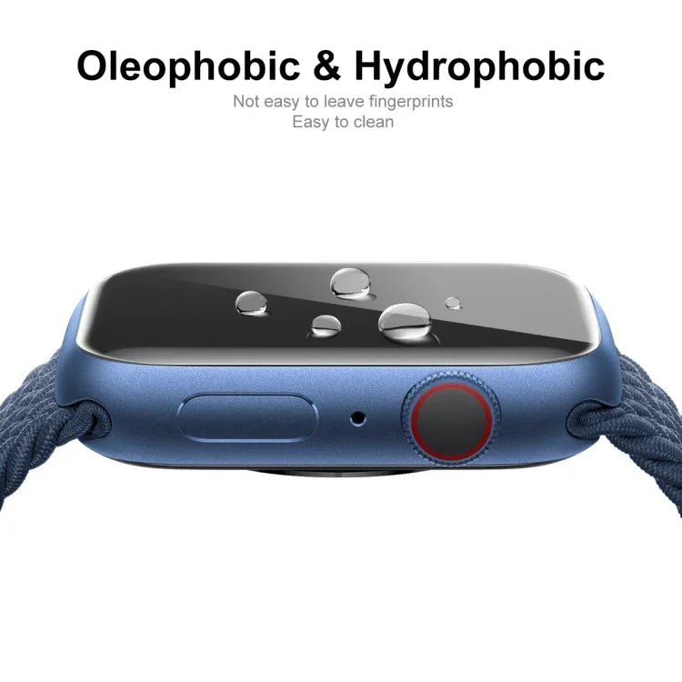 ENKAY Hat-Prince 3D Displayschutzfolie aus gehärtetem Glas mit abgerundeten Kanten für Apple Watch Series 9 / 8 / 7 (45 mm), 1 Stück, 2 Stück, 5 Stück, 10 Stück