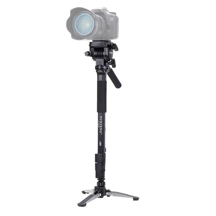 YUNTENG VCT-288 Stativhalterung mit Einbeinstativ und Fluid-Dämpfungskopf, VCT-288