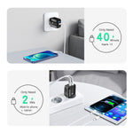 PD25W USB-C / Type-C + QC3.0 USB Dual-Port-Schnellladegerät, EU-Stecker