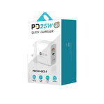 PD25W USB-C / Type-C + QC3.0 USB Dual Ports Fast Charger, UK Plug, UK Plug
