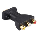 Vergoldeter HDMI-Stecker zu 3 RGB RCA Video-Audio-Adapter AV-Komponenten-Konverter für DVD-Projektor, HDMI