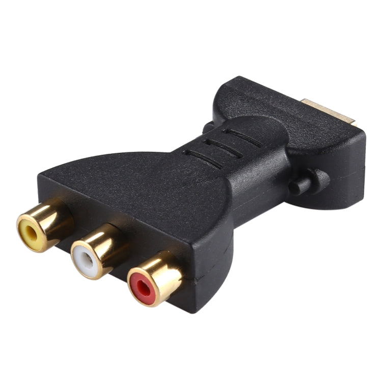 Vergoldeter HDMI-Stecker zu 3 RGB RCA Video-Audio-Adapter AV-Komponenten-Konverter für DVD-Projektor, HDMI