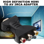 Vergoldeter HDMI-Stecker zu 3 RGB RCA Video-Audio-Adapter AV-Komponenten-Konverter für DVD-Projektor, HDMI
