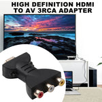 Vergoldeter HDMI-Stecker zu 3 RGB RCA Video-Audio-Adapter AV-Komponenten-Konverter für DVD-Projektor, HDMI