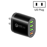 QC-04 QC3.0 + 3 x USB 2.0 Multi-Port-Ladegerät für Mobiltelefone und Tablets, US-Stecker, US-Stecker