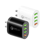 QC-04 QC3.0 + 3 x USB 2.0 Multi-Port-Ladegerät für Mobiltelefone und Tablets, US-Stecker, US-Stecker