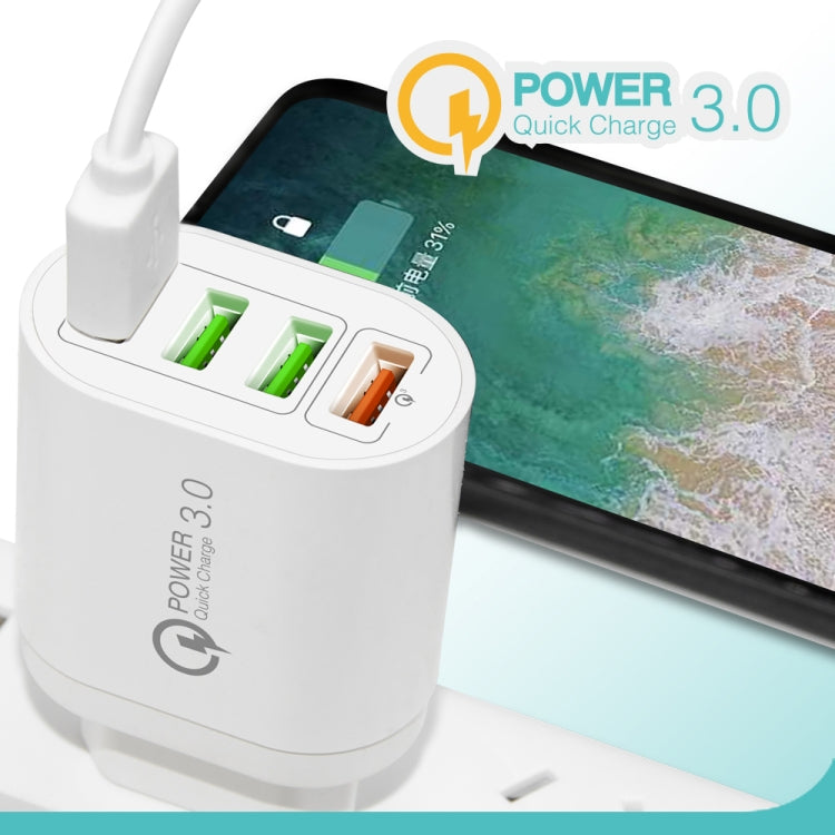 QC-04 QC3.0 + 3 x USB 2.0 Multi-Port-Ladegerät für Mobiltelefone und Tablets, US-Stecker, US-Stecker
