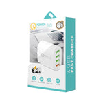 QC-04 QC3.0 + 3 x USB 2.0 Multi-Port-Ladegerät für Mobiltelefone und Tablets, US-Stecker, US-Stecker