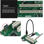 PCIe-zu-Dual-PCI-Steckplatz-Adapterkarte USB 3.0 Erweiterungskarte