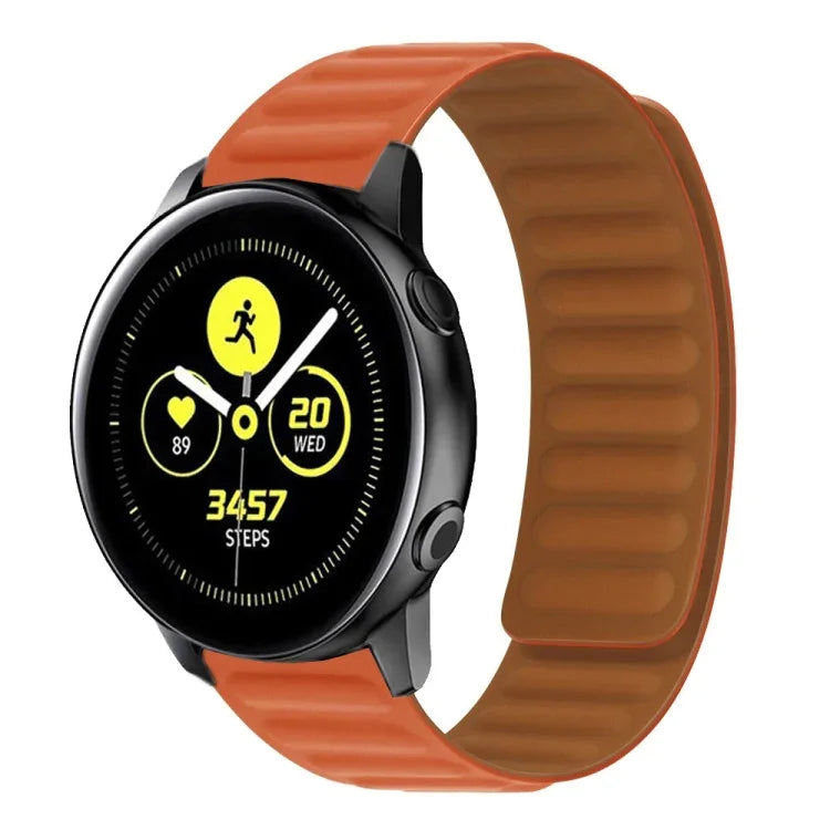 Magnetisches Silikon-Uhrenarmband, für Samsung Galaxy Watch 3 41 mm R850, Samsung Galaxy Gear Sport und Samsung Galaxy Watch Active
