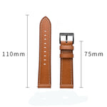 First Layer Leather Car Line Solid Color Strap, For Huawei Watch GT3 46mm / Watch GT Runner, For Huawei Watch GT3 42mm / Watch GT2 42mm
