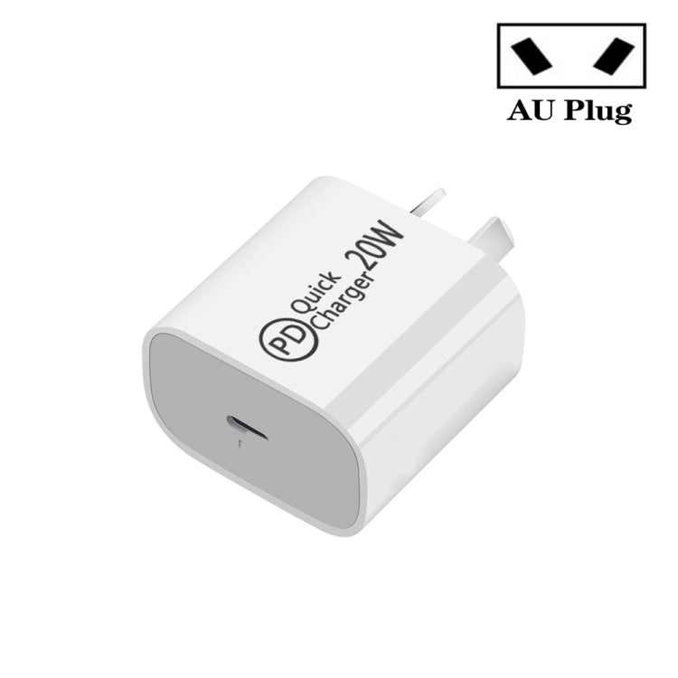 AU-20W PD USB-C / Typ-C Reiseladegerät für Mobiltelefone, AU Stecker, AU Stecker