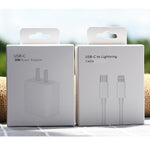 AU-20W PD USB-C / Type-C Reiseladegerät mit USB-C auf 8 Pin Datenkabel, AU Stecker, AU Stecker + 1m 8 Pin PD Kabel, AU Stecker + 2m 8 Pin PD Kabel