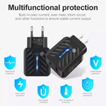 PD03 20W Type-C + QC3. 0 USB Charger with Indicator Light, EU Plug, EU Plug, EU Plug + USB to Type-C Cable