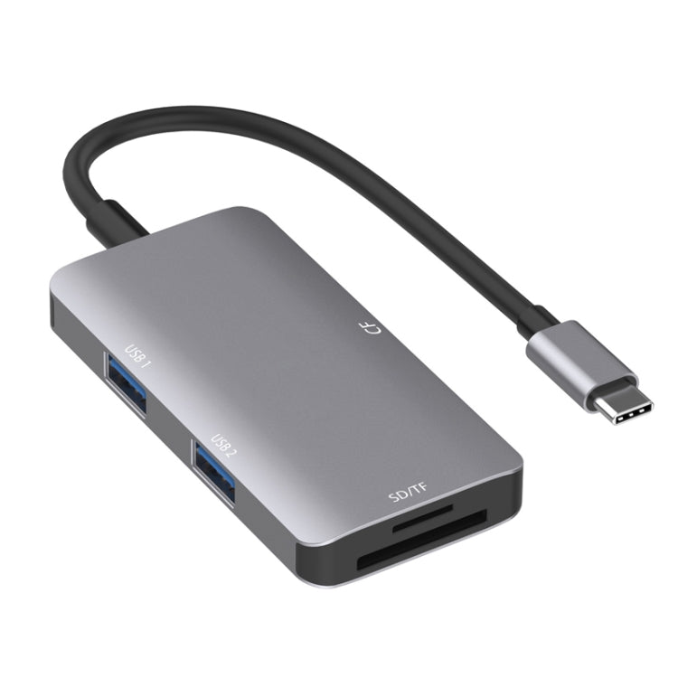 5-in-1 Datenlese-HUB-Adapter mit SD / TF / CF-Karten, Dual USB3.0 Anschlüssen, Dual USB3.0+SD / TF / CF-Karten
