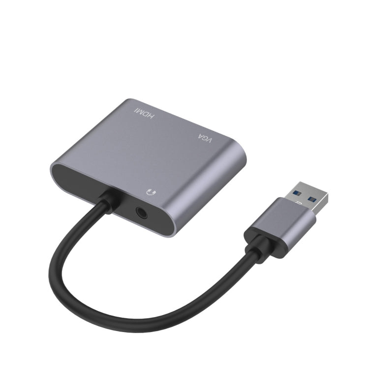 3-in-1 USB-zu-HDMI / VGA / Audio HUB-Adapter