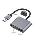 3-in-1 USB-zu-HDMI / VGA / Audio HUB-Adapter