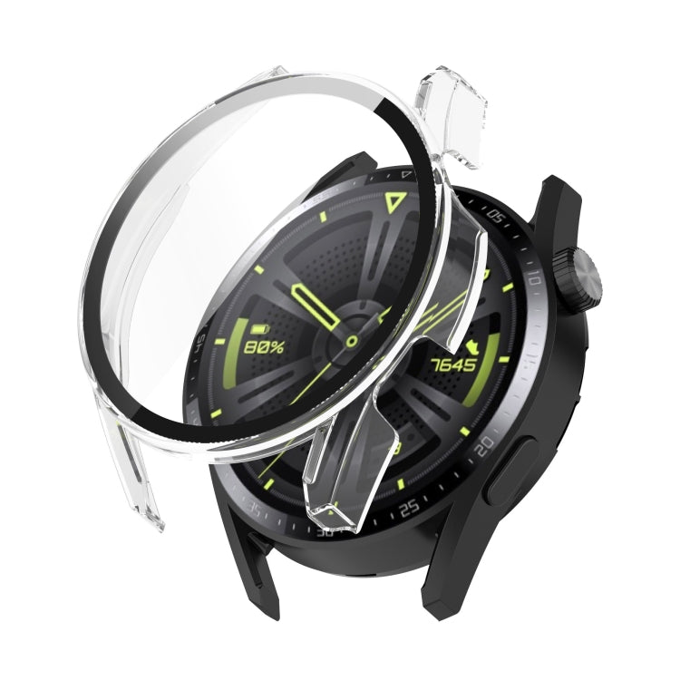 Shockproof PC Case with Tempered Glass Film, For Huawe Watch GT 3 46mm, For Huawe Watch GT 3 42mm
