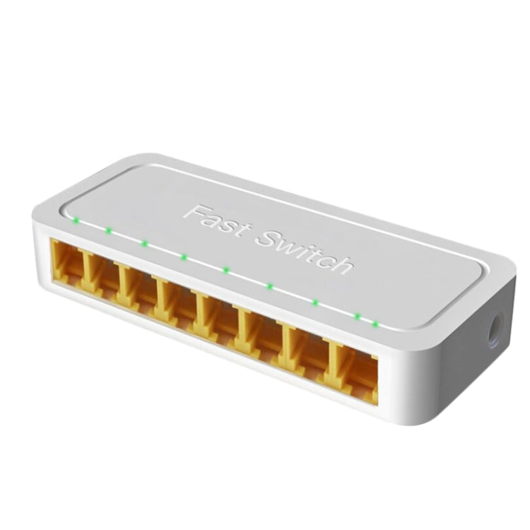 8-Port 100M RJ45 Mini-Switch Heimgebrauch Plug-and-Play Bypass Unmanaged Netzwerk-Splitter für Schlafzimmer-Netzwerküberwachung