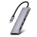 9-in-1 USB Typ-C zu HDMI+USB3.0x3+Typ-C+PD+SD/TF+Audio HUB-Adapter, HDMI+USB3.0x3+Typ-C+PD+SD/TF+Audio zu Typ-C