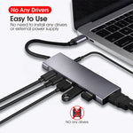 9-in-1 USB Typ-C zu HDMI+USB3.0x3+Typ-C+PD+SD/TF+Audio HUB-Adapter, HDMI+USB3.0x3+Typ-C+PD+SD/TF+Audio zu Typ-C