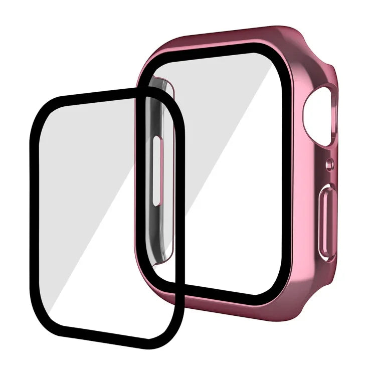 ENKAY Hat-Prince 2-in-1 PC-Rahmen + 9H-Schutzglas-Hülle, für Apple Watch Series 8/7 (41 mm) und Apple Watch Series 8/7 (45 mm)