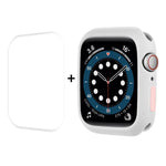 ENKAY TPU Case + Full Coverage PET Screen Protector for Apple Watch Series 8 7 TPU case protector.