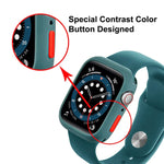 ENKAY TPU-Hülle + PET-Displayschutzfolie mit vollständiger Abdeckung, für Apple Watch Series 8/7 (41 mm) und Apple Watch Series 8/7 (45 mm)
