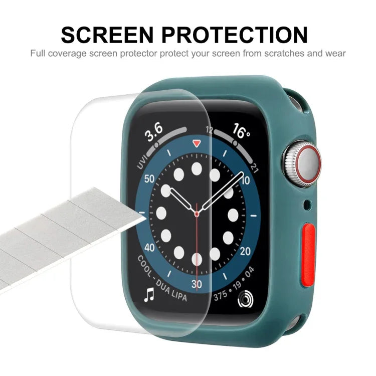 ENKAY TPU-Hülle + PET-Displayschutzfolie mit vollständiger Abdeckung, für Apple Watch Series 8/7 (41 mm) und Apple Watch Series 8/7 (45 mm)