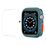 ENKAY TPU-Hülle + PET-Displayschutzfolie mit vollständiger Abdeckung, für Apple Watch Series 8/7 (41 mm) und Apple Watch Series 8/7 (45 mm)