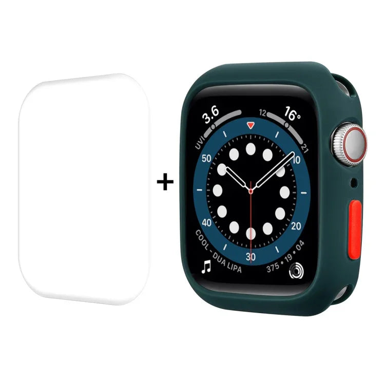 ENKAY TPU-Hülle + PET-Displayschutzfolie mit vollständiger Abdeckung, für Apple Watch Series 8/7 (41 mm) und Apple Watch Series 8/7 (45 mm)