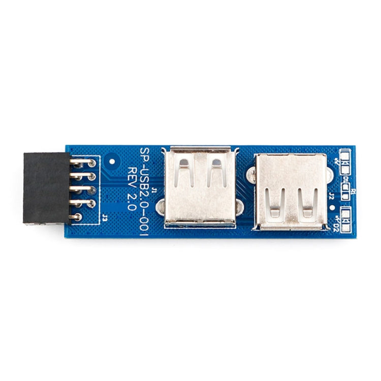 9-Pin PC-Motherboard zu 2 x USB 2.0 Buchsen Konverter für Dongle, kabelloser Maus-Empfänger