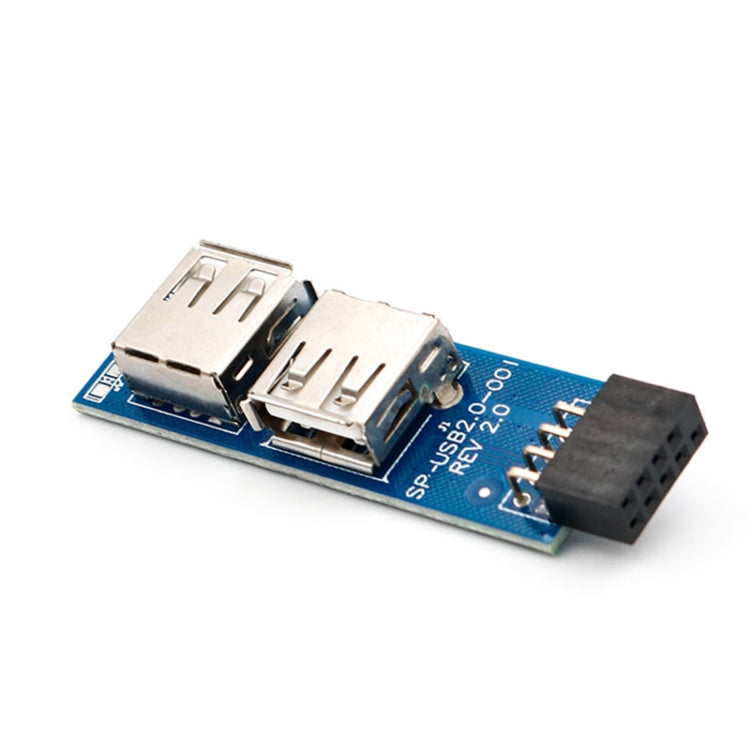 9-Pin PC-Motherboard zu 2 x USB 2.0 Buchsen Konverter für Dongle, kabelloser Maus-Empfänger
