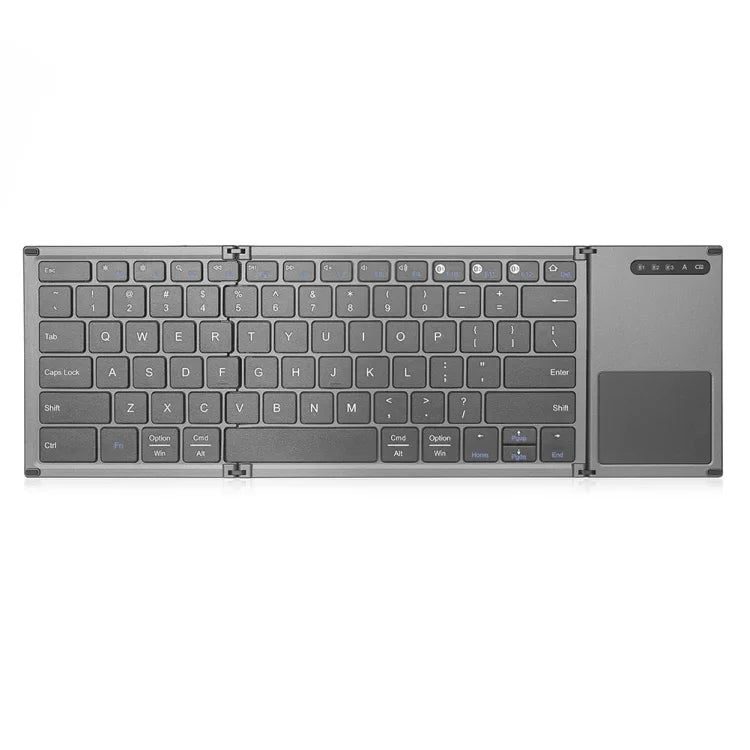 B066S Multifunktionale, ultradünne Mini-Funk-Bluetooth-Tastatur mit drei Faltmechanismen, B066S