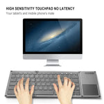 B066S Multifunktionale, ultradünne Mini-Funk-Bluetooth-Tastatur mit drei Faltmechanismen, B066S