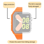 Silikonarmband mit Hülle für Apple Watch Series 7 (41 mm), 6, SE, 5 und 4 (40 mm), 3, 2 und 1 (38 mm), 7 (45 mm), 6, SE, 5 und 4 (44 mm) sowie 3, 2 und 1 (42 mm)