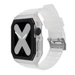 Silikonarmband mit Hülle für Apple Watch Series 7 (41 mm), 6, SE, 5 und 4 (40 mm), 3, 2 und 1 (38 mm), 7 (45 mm), 6, SE, 5 und 4 (44 mm) sowie 3, 2 und 1 (42 mm)