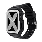 Silikonarmband mit Hülle für Apple Watch Series 7 (41 mm), 6, SE, 5 und 4 (40 mm), 3, 2 und 1 (38 mm), 7 (45 mm), 6, SE, 5 und 4 (44 mm) sowie 3, 2 und 1 (42 mm)